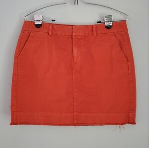 Gap orange twill mini skirt size 4